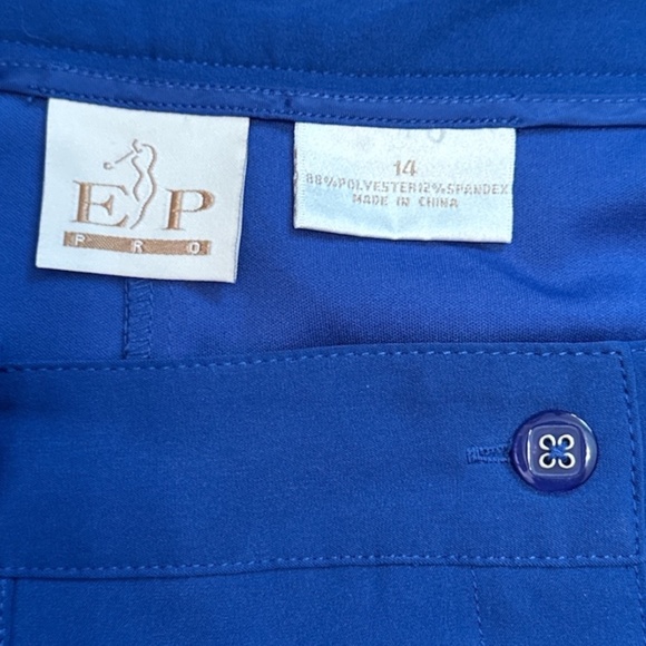 EP Pro Blue Golf Tennis Athletic Skort Women’s Size 14 Built In Shorts Pockets - Picture 3 of 4